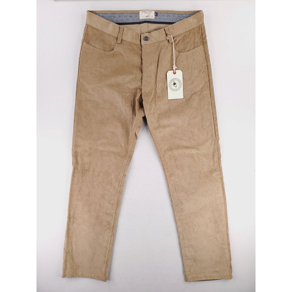 Jarrett Bay Pants Mens 36x34 Khaki Corduroy Chino Straight Outdoor Preppy NWT